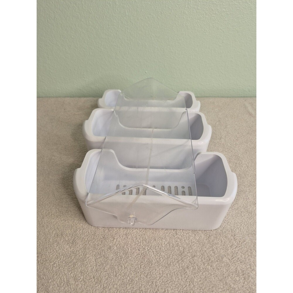 OEM Samsung RF260BEAESR/AA Refrigerator Door Bin Shelf Lot of 3 + Clear Guard
